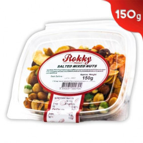 ROKKY PRODUCT SALTED MIXED NUTS CONTAINER 150gr