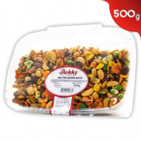 ROKKY PRODUCT SALTED MIXED NUTS CONTAINER 500gr