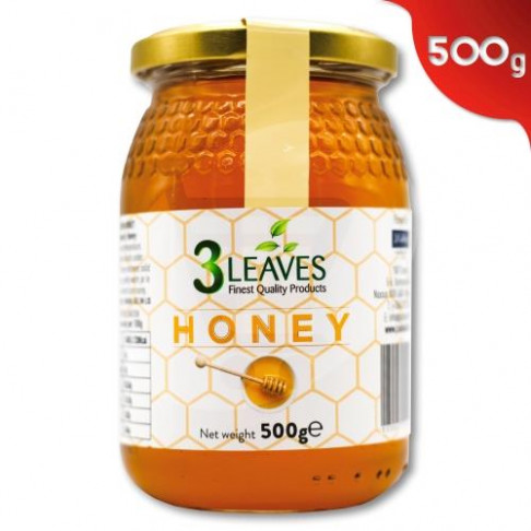 3 Leaves 500g Honey Jar