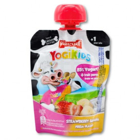 PASCUAL YOGIKIDS DRINKING POUCH STRAWBERRY BANANA 80gr