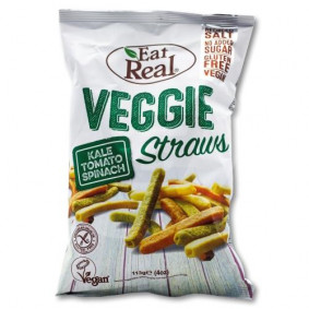 EAT REAL   VEGGIE STRAWS TOMATO KALE SPINACH FLAVOUR 113gr
