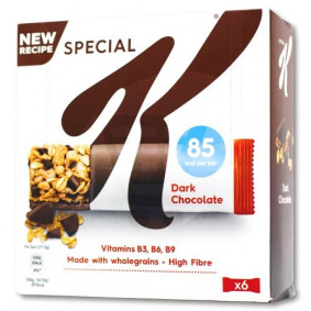 KELLOGG`S SPECIAL K CEREAL BARS DARK CHOCOLATE X 6