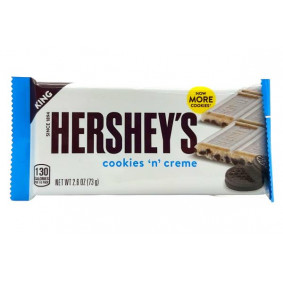 HERSHEY`S COOKIES N CREAM CHOCOLATE BAR 73gr