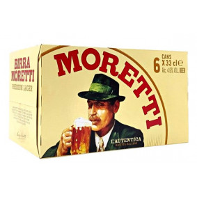 MORETTI BEER CAN 33cl X 6