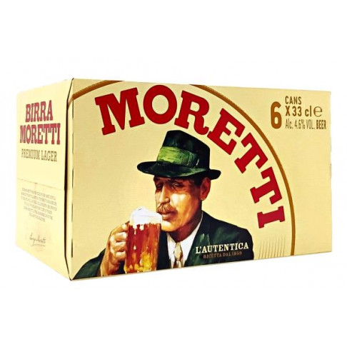 MORETTI BEER CAN 33cl X 6