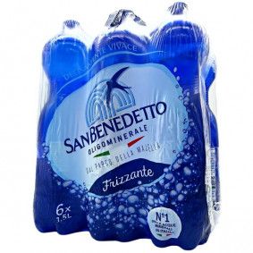 SAN BENEDETTO SPARKLING MINERAL WATER 6PACK 1.5ltr