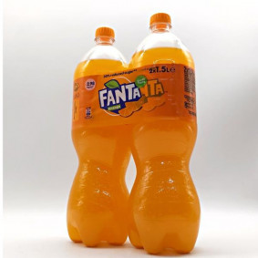 FANTA ORANGE SOFT DRINKS  X 2  1.5ltr
