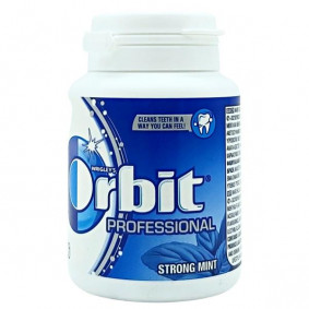 ORBIT PROFFESIONAL SUGAR FREE STRONG MINT CHEWING GUM X 46