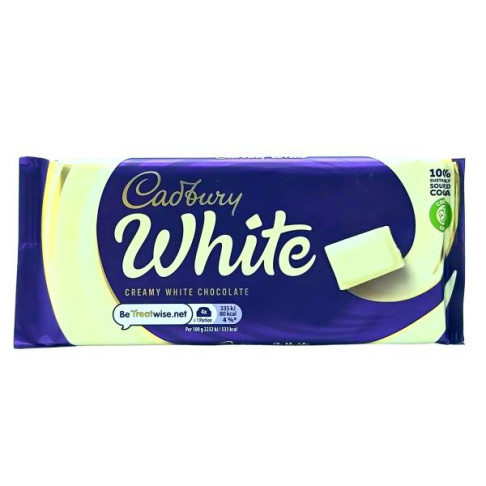 CADBURY WHITE CHOCOLATE BAR 90gr