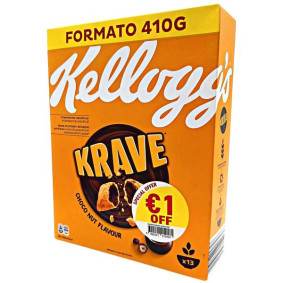 KELLOGG`S CEREAL KRAVE CHOCOLATE & HAZELNUT  410gr €1 OFF