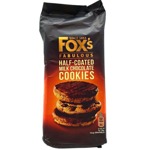 FOX`S HALF COATED CHOCOLATE COOKIES 175gr