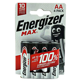ENERGIZER MAX ALKALINE BATTERY AA X 4PACK