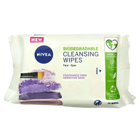 NIVEA CLEANSING WIPES SENSITIVE FACE & EYES BIO  X 25