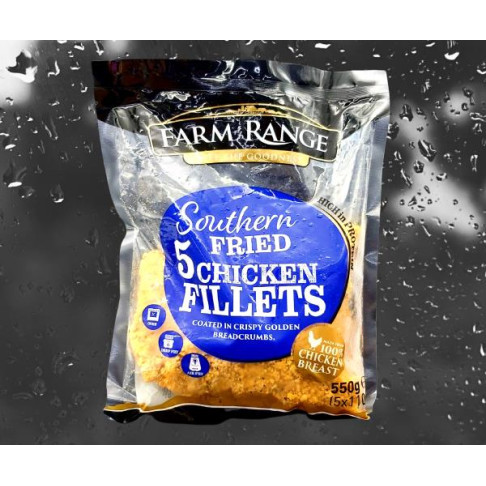 FARM RANGE SOUTHERN FRIED CHICKEN FILLETS 550gr