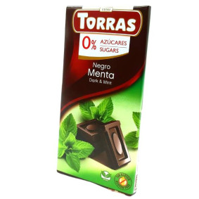 TORRAS DARK & MINT CHOCOLATE BAR SUGAR FREE 75gr