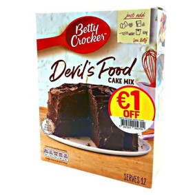 BETTY CROCKER DEVIL`S FOOD CAKE MIX 425grms