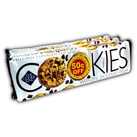 THE COOKIE KING CHOCOLATE COOKIES OFFER x3 150gr50c OFF