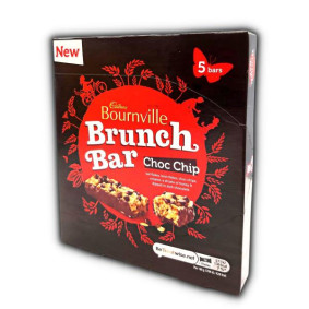 CADBURY BRUNCH CEREAL BAR CHOCLATE CHIP BOURNVILLE X 5