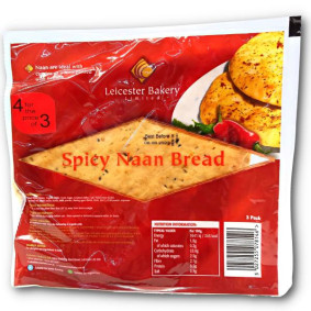 LEICESTERI SPICY NAAN BREAD X 4