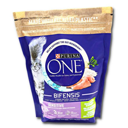 PURINA ONE CAT DRY FOOD BIFENSIS SENSITIVE CARE TURKEY & RICE 750g