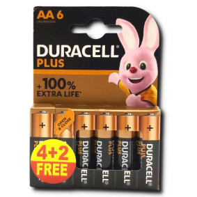 DURACELL PLUS BATTERIES AA 4+2
