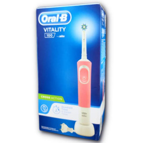 ORAL B VITALITY POWER TOOTBRUSH CROSS ACTION PINK