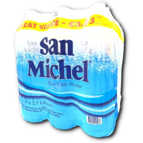 SAN MICHEL MINERAL WATER 2.5LTRS X6