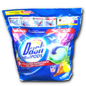 DASH LAUNDRY PODS ALL IN 1 COLOUR X 37