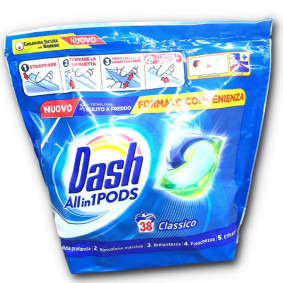 DASH LAUNDRY PODS ALL IN 1 CLASSIC X 38
