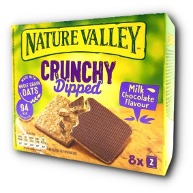 NATURE VALLEY CRUNCHY DIPPED MILK CHOCOLATE 8 X 2