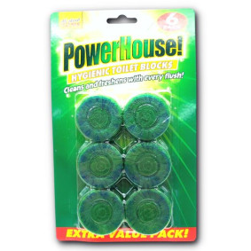 POWER HOUSE TOILET BLOCKS GREEN X 6