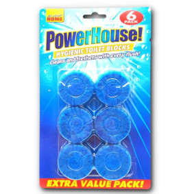 POWER HOUSE TOILET BLOCKS BLUE X 6