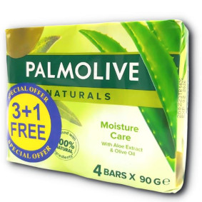 PALMOLIVE SOAP BARS 3+1 ALOE & OLIVE