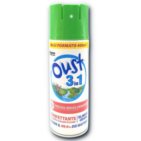 OUST 3 IN 1 SURFACE &  SOFT FURNISHINGS DISINFECTANT SPRAY 400ml