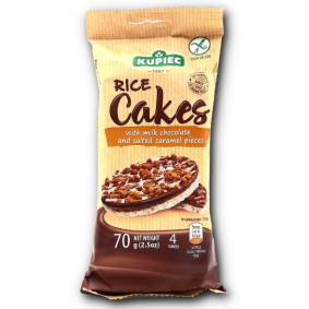 KUPIEC RICE CAKES MILK CHOCLATE & CARAMEL X6 70gr