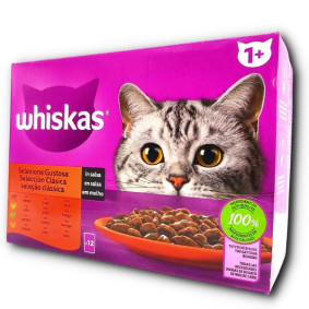 WHISKAS POUCH MIXED MEATS 85gr X 12