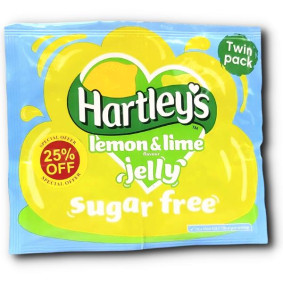HARTLEY`S JELLY SUGAR FREE LEMON & LIME 11gr X 2 25% OFF