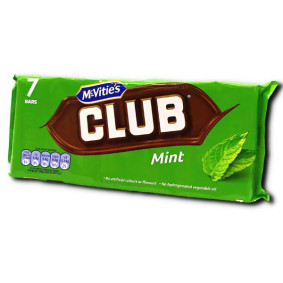 McVITIE`S CLUB MINT CHOCOLATE BARS 7 x22g