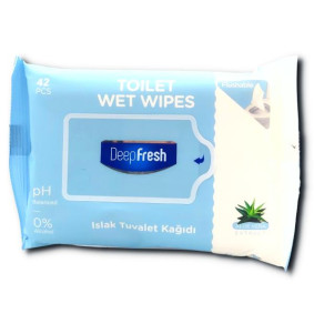 DEEP FRESH FLUSHABLE WATER WIPES X 42