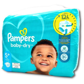 PAMPERS BABY DRY NAPPIES N.5+ X 37