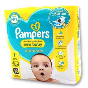 PAMPERS BABY DRY NAPPIES No 1X22
