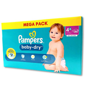 PAMPERS BABY DRY NAPPIES N.4+ X 86