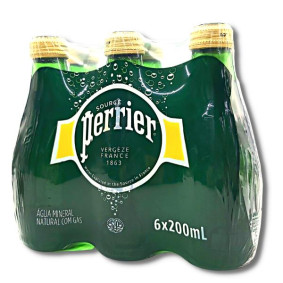 PERRIER SPARKLING MINERAL WATER 200ml X 6