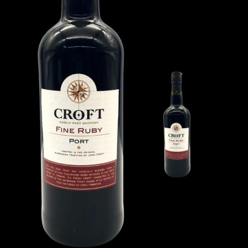 CROFT FINE RUBY PORT RED WINE 75cl