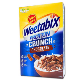 WEETABIX CEREAL PROTEIN CRUNCH CHOCOLATE 450gr 50c OFF