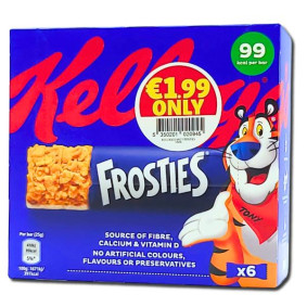 KELLOGG`S CEREAL BARS FROSTIES 6PACK 150gr € 1.99