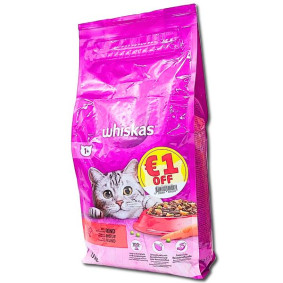 WHISKAS CAT ADULT DRY FOOD WITH BEEF 1.9kg€1 OFF