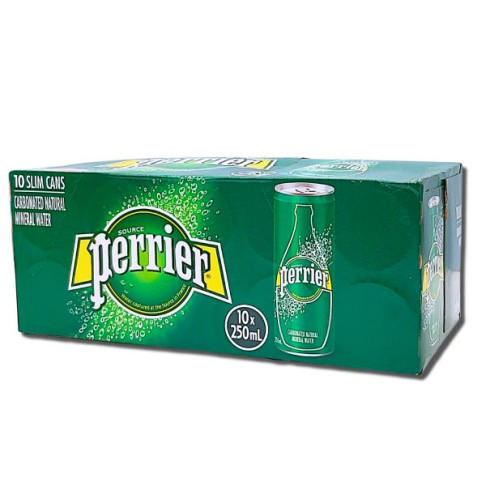 PERRIER SPARKLING MINERAL WATER 250ml X 10