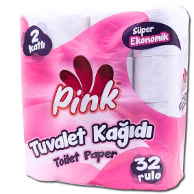 PINK TOILET PAPAER 2 PLY X 32 ROLLS