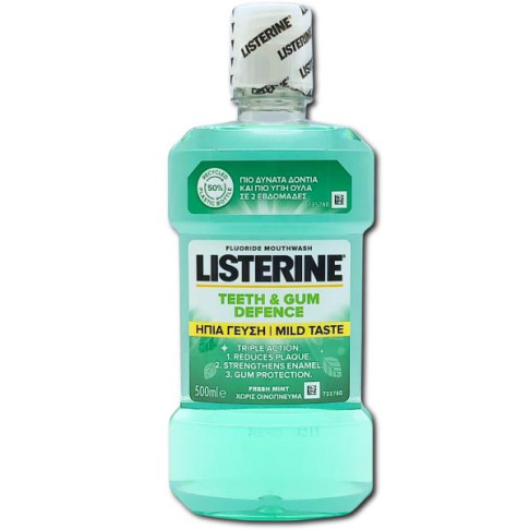 LISTERINE FRESH MINT MOUTHWASH 500ml